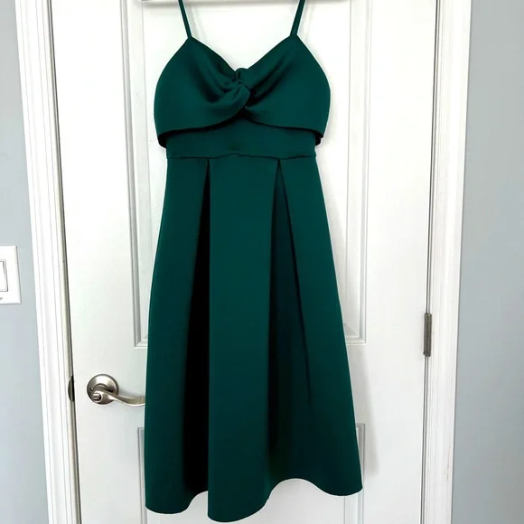 green emerald velvet dress Sweetest Secret Front Tie Dress In Hunter Green Curves  Impressions Online  Boutique